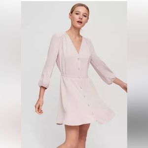 Aritzia babaton day dress in blush size M